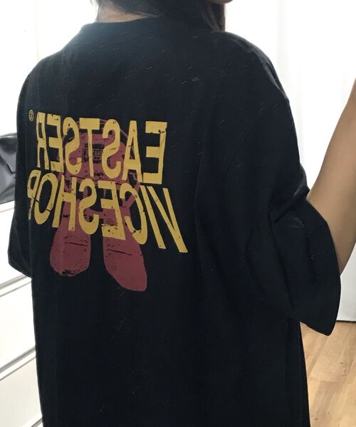 eastserviceshop(イーストサービスショップ)の「Robo Vice Shop Half T - Black(Tシャツ/カットソー・レディース・ブラック・SMALL/MEDIUM/LARGE)」の6枚目の写真