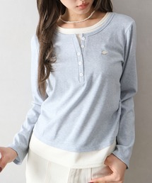 SpRay（スプレイ）の「配色ヘンリーフェイクレイヤード（Tシャツ/カットソー）」