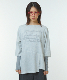CUT LINE LONG SLEEVE [MELANGE GRAY]