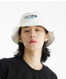 DOUBLE JD（ダブルジェイディー）の「フラワーバケットハット (ホワイト)（ハット）」