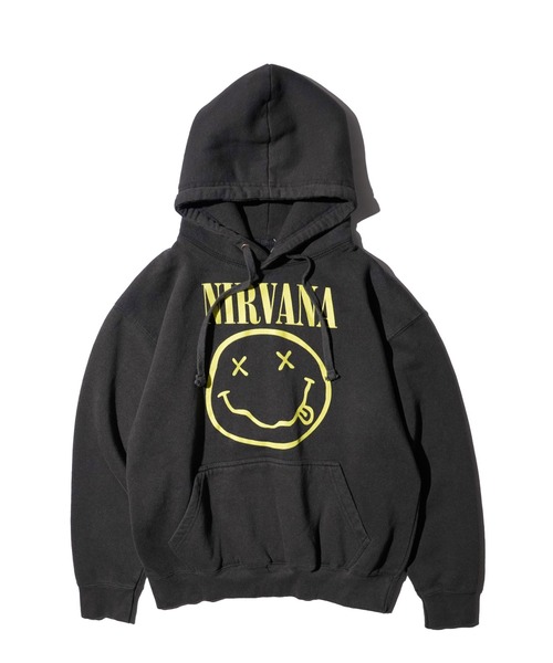 THRIFTY LOOK（スリフティールック）の「THRIFTY LOOK / スリフティールック THRIFTY "NIRVANA" HOODIE ニルヴァーナ バンドパーカー ユーズド加工（パーカー・メンズ・ブラック・LARGE）」の2枚目の写真