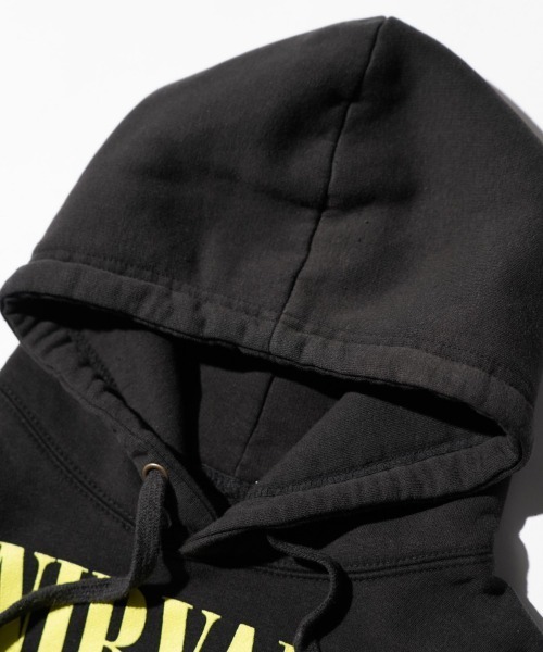 THRIFTY LOOK（スリフティールック）の「THRIFTY LOOK / スリフティールック THRIFTY "NIRVANA" HOODIE ニルヴァーナ バンドパーカー ユーズド加工（パーカー・メンズ・ブラック・LARGE）」の3枚目の写真