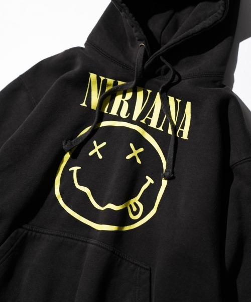 THRIFTY LOOK（スリフティールック）の「THRIFTY LOOK / スリフティールック THRIFTY "NIRVANA" HOODIE ニルヴァーナ バンドパーカー ユーズド加工（パーカー・メンズ・ブラック・LARGE）」の5枚目の写真