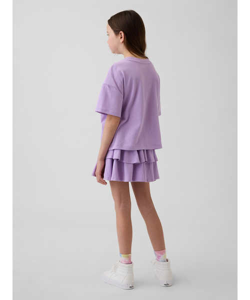 GAP(ギャップ)の「イージーウエスト ティアード ミニスカート・スコート (キッズ)(スカート・キッズ・ブラック/ブルー/パープル・110cm/120cm/130cm/160cm/150cm/140cm)」の9枚目の写真