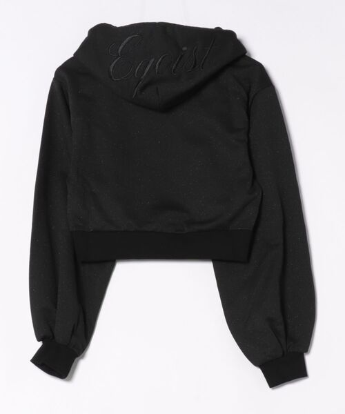 EGOIST(エゴイスト)の「フードロゴラメ裏毛トップス(スウェット・レディース・ライトグレー/ブラック・FREE)」の18枚目の写真