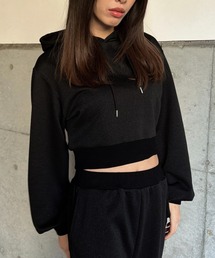 EGOIST | フードロゴラメ裏毛トップス(スウェット)