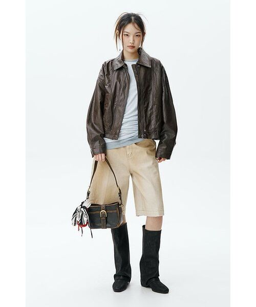 DOFFSEPT（ドフセプト）の「Lambskin Vintage Mini Hobo Bag in Brown（ショルダーバッグ・レディース・その他・FREE）」の7枚目の写真