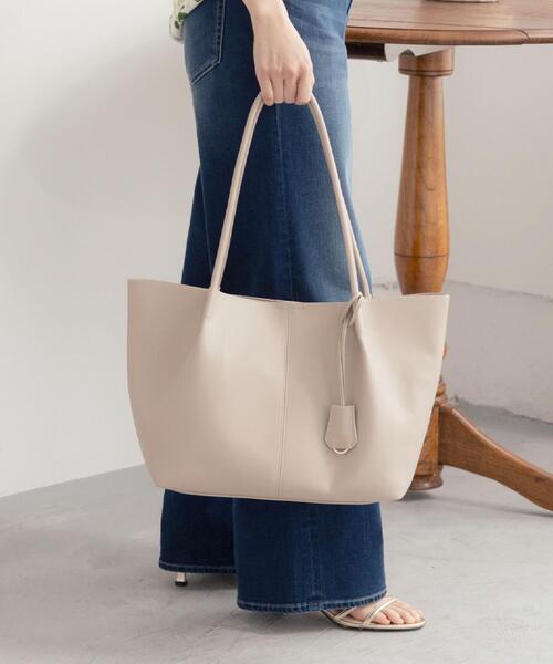 UNTITLED（アンタイトル）の「スプリットレザートート（トートバッグ・レディース・ブラック/ライトベージュ/ライトグレー・99）」の4枚目の写真