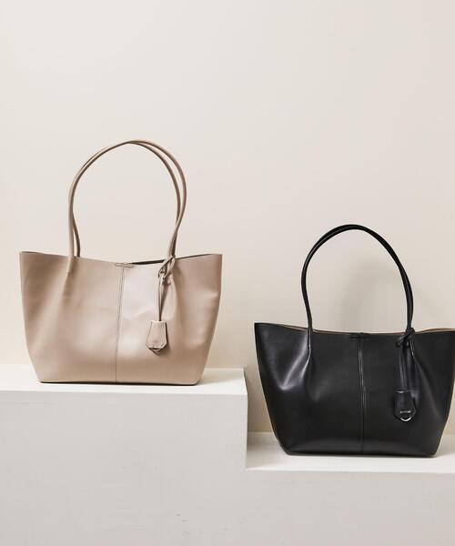 UNTITLED（アンタイトル）の「スプリットレザートート（トートバッグ・レディース・ブラック/ライトベージュ/ライトグレー・99）」の5枚目の写真