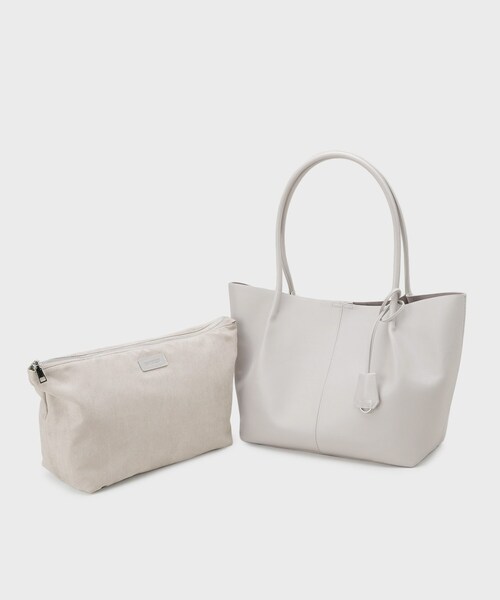 UNTITLED（アンタイトル）の「スプリットレザートート（トートバッグ・レディース・ブラック/ライトベージュ/ライトグレー・99）」の11枚目の写真