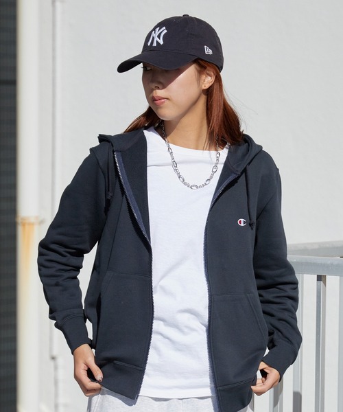 Champion(チャンピオン)の「Champion/チャンピオン ジップフーデッド スウェットシャツ トレーナー 秋 秋服 2026年秋冬(パーカー・メンズ・グレー/オートミール/ブラック/ネイビー・M/L/XL)」の14枚目の写真