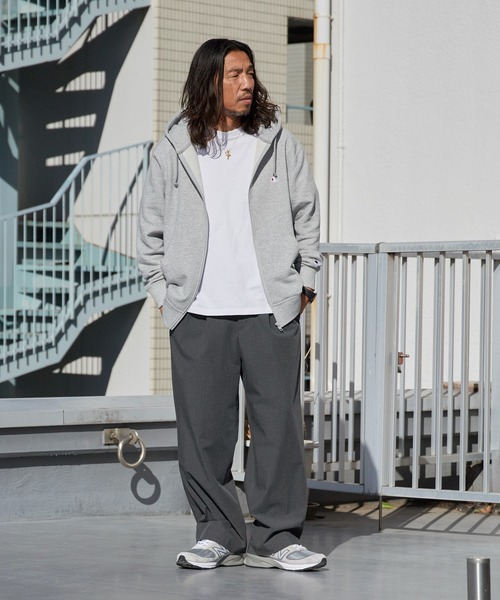 Champion（チャンピオン）の「Champion/チャンピオン ジップフーデッド スウェットシャツ 2026年春夏（パーカー・メンズ・グレー/オートミール/ブラック/ネイビー・M/L/XL）」の13枚目の写真