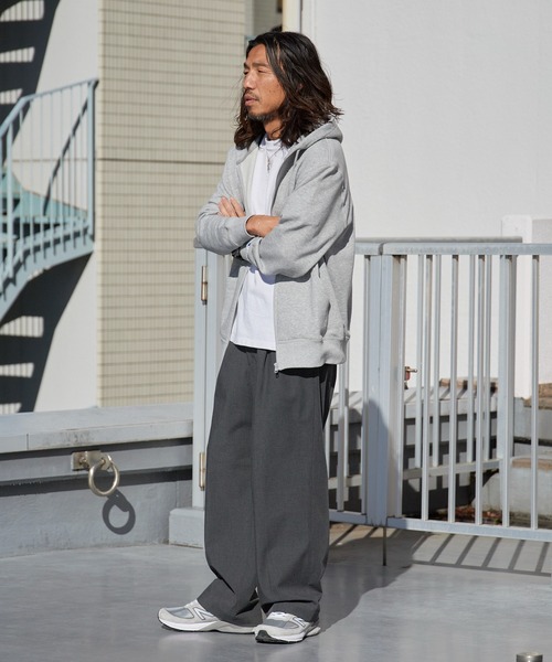 Champion（チャンピオン）の「Champion/チャンピオン ジップフーデッド スウェットシャツ 2026年春夏（パーカー・メンズ・グレー/オートミール/ブラック/ネイビー・M/L/XL）」の14枚目の写真