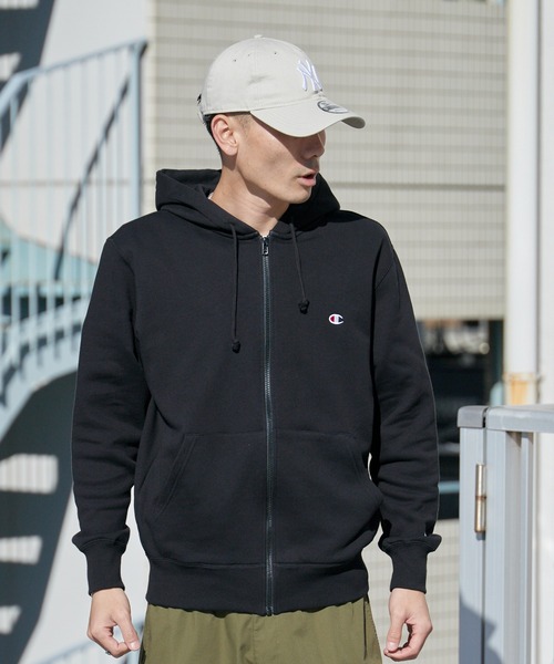 Champion（チャンピオン）の「Champion/チャンピオン ジップフーデッド スウェットシャツ 2026年春夏（パーカー・メンズ・グレー/オートミール/ブラック/ネイビー・M/L/XL）」の10枚目の写真