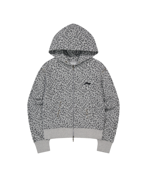 TANSANMAGNESIUM(タンサン マグネシウム)の「アイレットフードジップアップ(レオパードグレー)(パーカー・レディース・その他・MEDIUM/LARGE)」の6枚目の写真