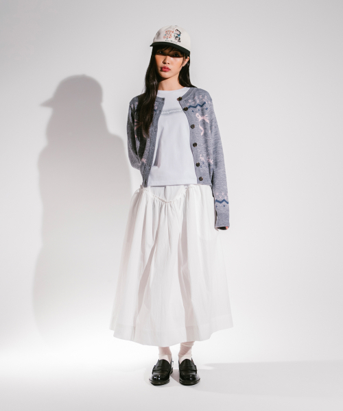 LMCの「WM RIBBON JACQUARD CARDIGAN gray(カーディガン/ボレロ・レディース・その他・S/M)」の2枚目の写真