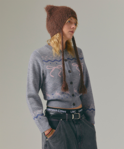 LMCの「WM RIBBON JACQUARD CARDIGAN gray(カーディガン/ボレロ・レディース・その他・S/M)」の4枚目の写真