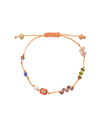 WELLBEING EXPRESS（ウェルビーイングエクスプレス）の「ハンドメイドマクラメブレスレットオレンジ（ブレスレット）」