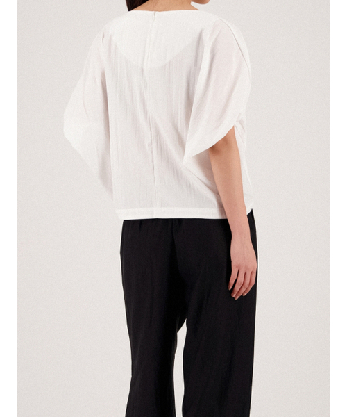 ACUD（アクド）の「Round Neck Raglan Blouse _White（シャツ/ブラウス・レディース・ホワイト・FREE）」の2枚目の写真