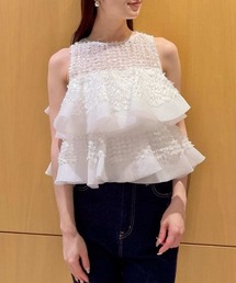 SNIDEL | ラッフルジャガードボリュームブラウス(シャツ/ブラウス)