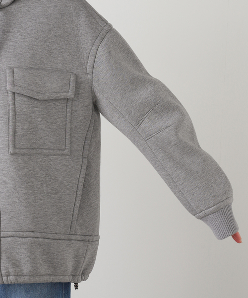 journal standard L'essage（ジャーナルスタンダードレサージュ）の「【TIBI/ティビ】 TECHY VISCOSE ZIP UP HOODIE（パーカー・レディース・ライトグレー・SMALL）」の4枚目の写真