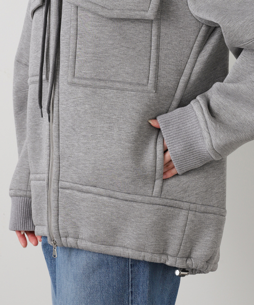 journal standard L'essage（ジャーナルスタンダードレサージュ）の「【TIBI/ティビ】 TECHY VISCOSE ZIP UP HOODIE（パーカー・レディース・ライトグレー・SMALL）」の5枚目の写真