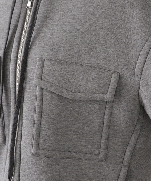 journal standard L'essage（ジャーナルスタンダードレサージュ）の「【TIBI/ティビ】 TECHY VISCOSE ZIP UP HOODIE（パーカー・レディース・ライトグレー・SMALL）」の6枚目の写真