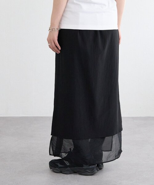 FRIPIER（フリピエ）の「FRIPIER》シアーレイヤードスカート（スカート・レディース・ブラック・FREE）」の4枚目の写真
