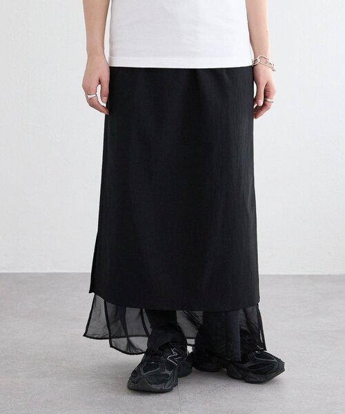 FRIPIER（フリピエ）の「FRIPIER》シアーレイヤードスカート（スカート・レディース・ブラック・FREE）」の6枚目の写真
