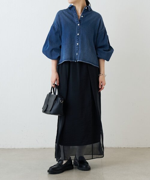 FRIPIER（フリピエ）の「FRIPIER》シアーレイヤードスカート（スカート・レディース・ブラック・FREE）」の14枚目の写真