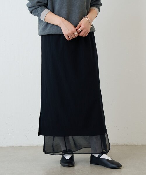 FRIPIER（フリピエ）の「FRIPIER》シアーレイヤードスカート（スカート・レディース・ブラック・FREE）」の18枚目の写真