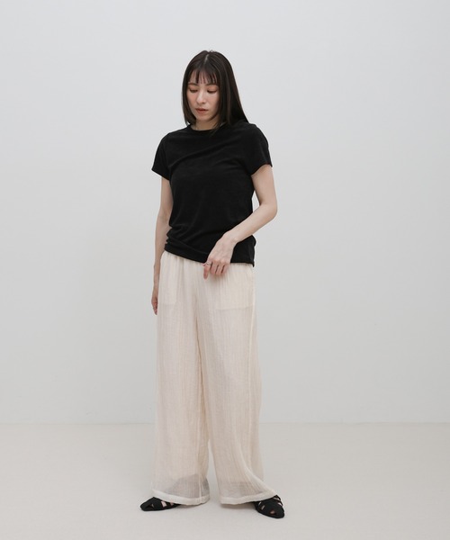 select MOCA(セレクトモカ)の「ワッシャーシアーリラックスパンツ(その他パンツ・レディース・ブラウン/ブラック/ライトベージュ・FREE)」の10枚目の写真