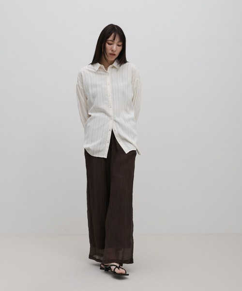 select MOCA(セレクトモカ)の「ワッシャーシアーリラックスパンツ(その他パンツ・レディース・ブラウン/ブラック/ライトベージュ・FREE)」の19枚目の写真
