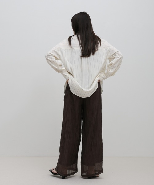 select MOCA(セレクトモカ)の「ワッシャーシアーリラックスパンツ(その他パンツ・レディース・ブラウン/ブラック/ライトベージュ・FREE)」の20枚目の写真