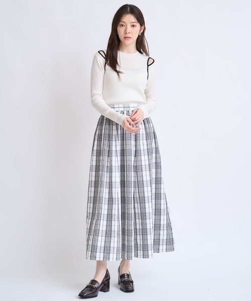NOELA（ノエラ）の「アソートギャザーフレアスカート（スカート・レディース・ブラック/オフホワイト/ピンク/その他1・S/M）」の9枚目の写真