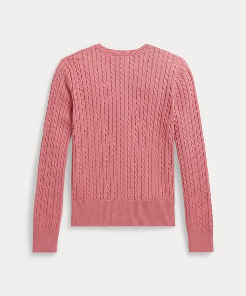 POLO RALPH LAUREN CHILDRENSWEAR(ポロ ラルフ ローレン チルドレンズウェア)の「ミニケーブル コットン カーディガン(カーディガン/ボレロ・キッズ・ピンク・L/M/XL)」の3枚目の写真
