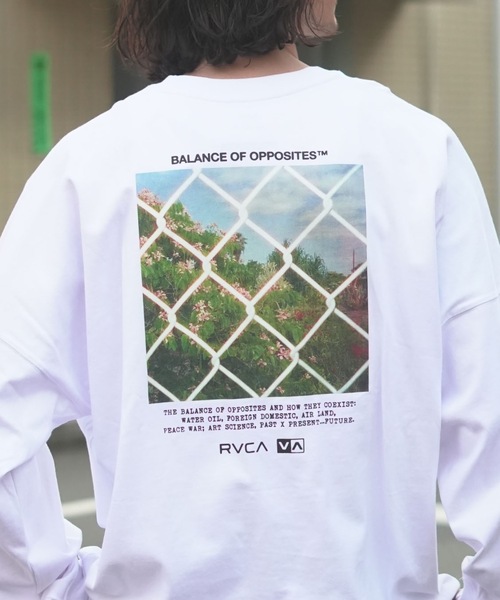 RVCA(ルーカ)の「RVCA メンズ THRU VIEW LT ロンT 【2026年春夏モデル】(Tシャツ/カットソー・メンズ・ホワイト/ブラック/ブラック系その他/グリーン系その他・SMALL/MEDIUM/LARGE/X-LARGE)」の1枚目の写真