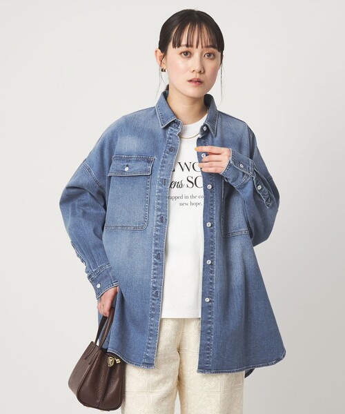 【別注】＜Healthy DENIM＞Almond ミドル デニム シャツ
