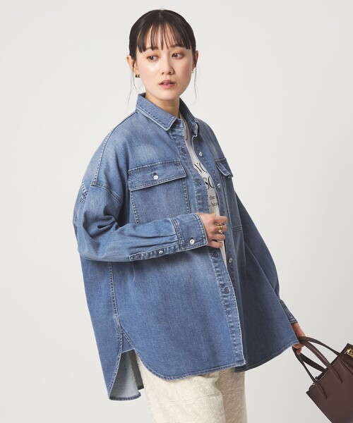 【別注】＜Healthy DENIM＞Almond ミドル デニム シャツ