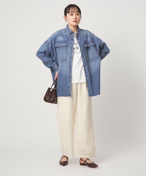 【別注】＜Healthy DENIM＞Almond ミドル デニム シャツ