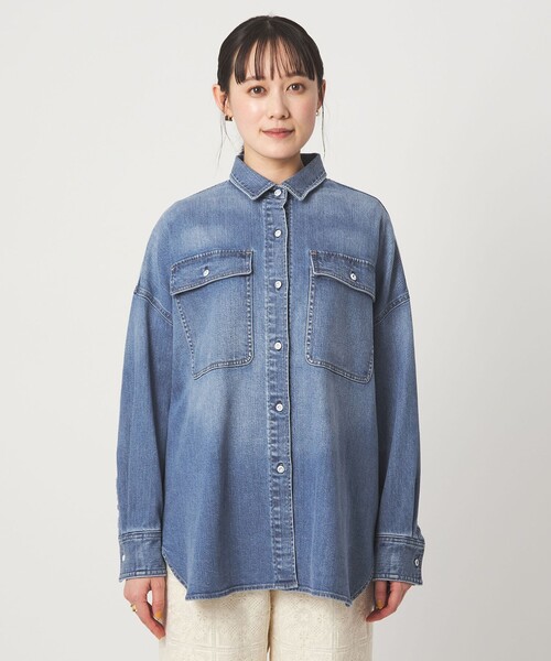 【別注】＜Healthy DENIM＞Almond ミドル デニム シャツ