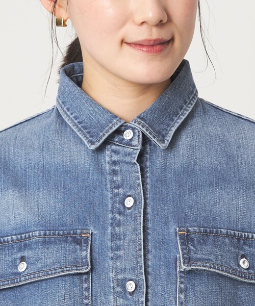 【別注】＜Healthy DENIM＞Almond ミドル デニム シャツ