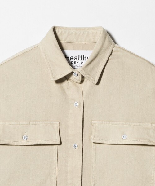 Healthy denim（ヘルシーデニム）の「【別注】＜Healthy DENIM＞Almond ミドル デニム シャツ（シャツ/ブラウス・レディース・ナチュラル/コバルトブルー・FREE）」の7枚目の写真