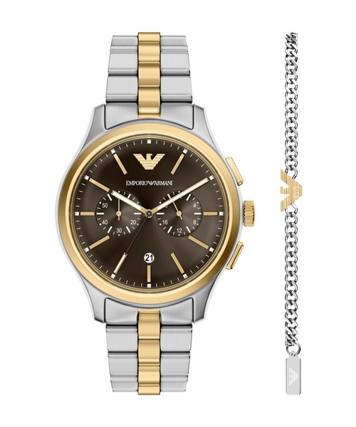 EMPORIO ARMANI(エンポリオアルマーニ)の「エンポリオ・アルマーニ 腕時計 メンズ アナログ ステンレス AR80084SET(アナログ腕時計・メンズ・マルチ・FREE)」の1枚目の写真