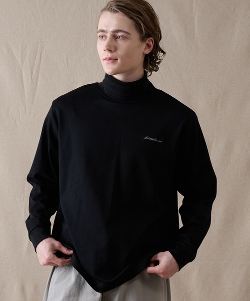 Eddie Bauer（エディーバウアー）の「スムース タートルネック 長袖Tシャツ（Tシャツ/カットソー・メンズ・杢グレー/ブラック/ライトブルー/ホワイト/ピンク/ネイビー・XXL/S/M/L/XL）」の3枚目の写真