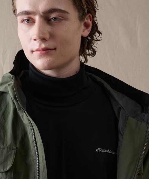 Eddie Bauer（エディーバウアー）の「スムース タートルネック 長袖Tシャツ（Tシャツ/カットソー・メンズ・杢グレー/ブラック/ライトブルー/ホワイト/ピンク/ネイビー・XXL/S/M/L/XL）」の17枚目の写真