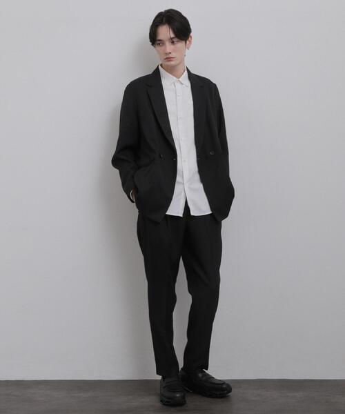 tk.TAKEO KIKUCHI（ティーケータケオキクチ）の「【上下2点セット ジャケット＆パンツ】ダブルセットアップ（セットアップ・メンズ・ブラウン系その他/ダークグリーン/ブラック・03/02/01）」の10枚目の写真