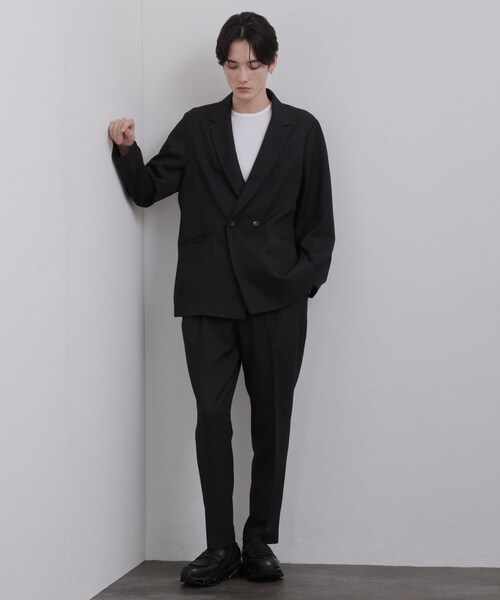 tk.TAKEO KIKUCHI（ティーケータケオキクチ）の「【上下2点セット ジャケット＆パンツ】ダブルセットアップ（セットアップ・メンズ・ブラウン系その他/ダークグリーン/ブラック・03/02/01）」の14枚目の写真