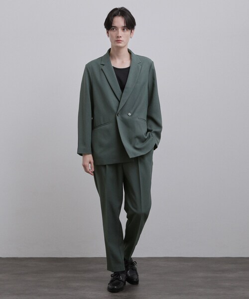 tk.TAKEO KIKUCHI（ティーケータケオキクチ）の「【上下2点セット ジャケット＆パンツ】ダブルセットアップ（セットアップ・メンズ・ブラウン系その他/ダークグリーン/ブラック・03/02/01）」の20枚目の写真