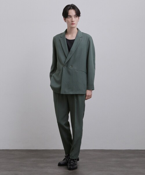 tk.TAKEO KIKUCHI（ティーケータケオキクチ）の「【上下2点セット ジャケット＆パンツ】ダブルセットアップ（セットアップ・メンズ・ブラウン系その他/ダークグリーン/ブラック・03/02/01）」の21枚目の写真
